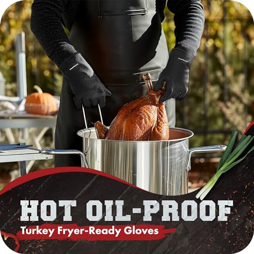 Silicone Smoker Oven Gloves (Black / One Size Fits Most)