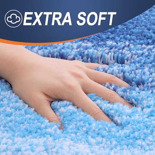 Bathroom Runner Rug 45x27 (45" X 27" / Light Royal Blue)