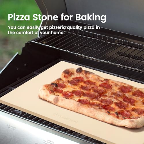 Pizza Stone Rectangular Extra Large 22" x 14" x 0.6" Pizza Stones for Oven Grill BBQ