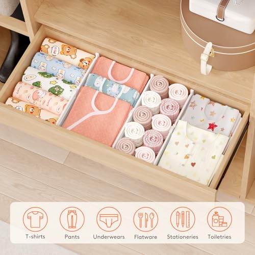 16 Pack 4" High Drawer Divider (4"H, 10.5-16.5"L)