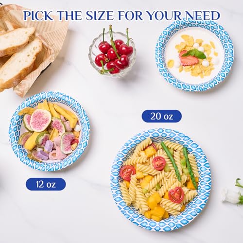 20 Oz Paper Bowls 180 Count Disposable Bowls (180 Count (Pack of 1,20oz))