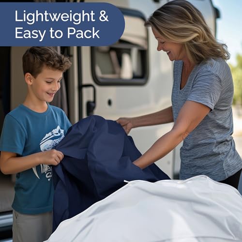 Short Queen Size 4 Piece Bed Sheet Set (18 - Navy Blue / Short Queen)