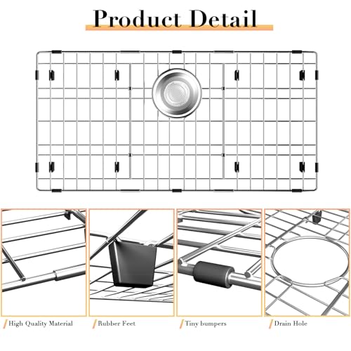 28-3/8" x 14-3/16" Stainless Steel Sink Grid, Sink Grate for Bottom
