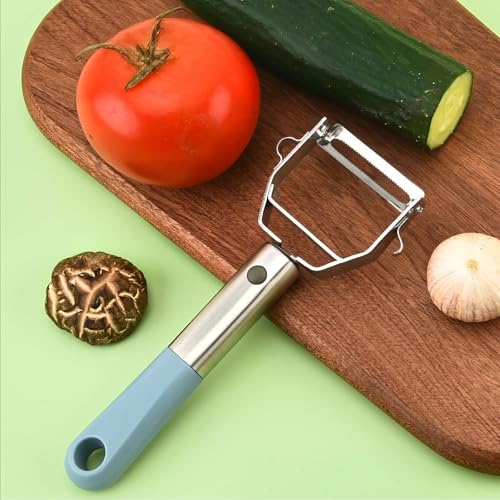 Y Shaped Vegetable Peeler Non (Standard / Silver/Blue-01)