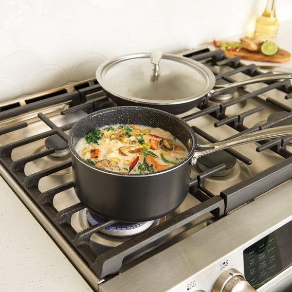 Basalt Formed Aluminum Sauce Pan (3-Quart / Nonstick Ceramic Coating)