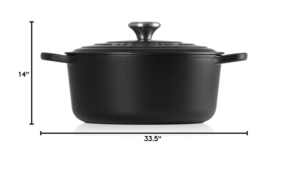 Enameled Cast Iron Round Dutch Oven (Licorice / 5.5 Qt)