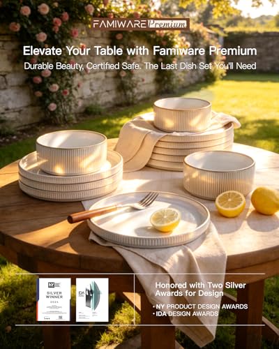 Dinnerware Set for 6 (Cappuccino White)