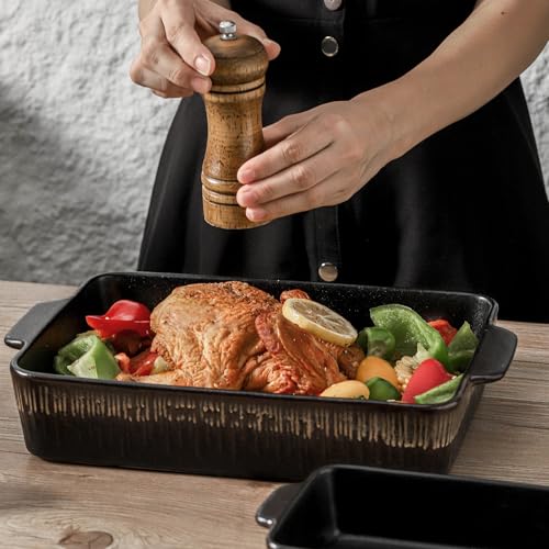 Bakeware Set Ceramic Baking Dish (Rough Black)