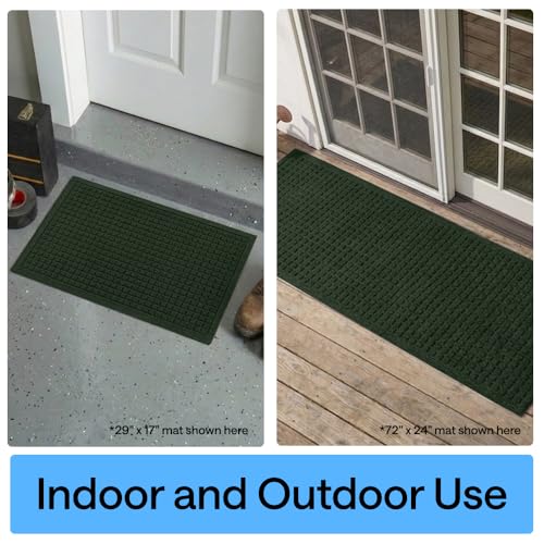 HydroABSORB Door Mat for Indoor Outdoor Use (Green / 29" X 17")
