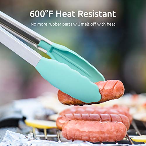 Kitchen Tongs for Cooking ((02) Aqua Sky)