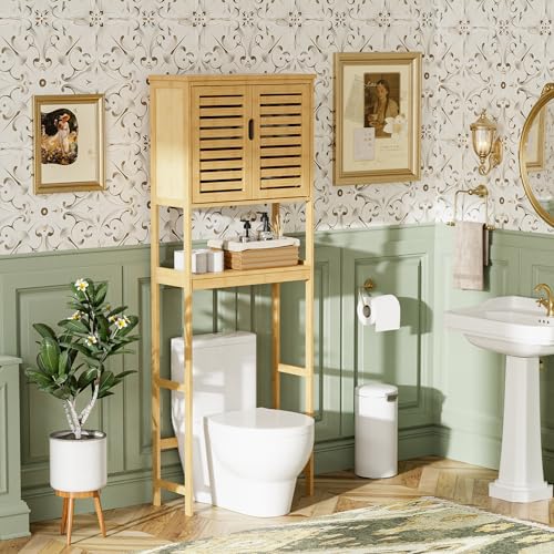 Bathroom Over The Toilet Storage Cabinet (Natural)