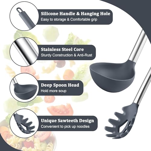 Silicone Pasta Fork and Ladle (2 Count)