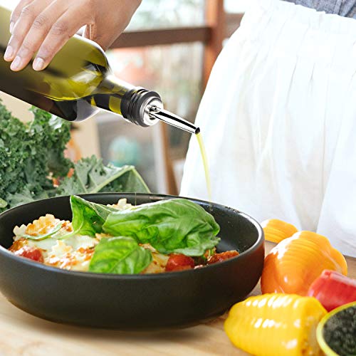 17oz Glass Olive Oil Bottle Dispenser (Dark Green / 17 Ounces)