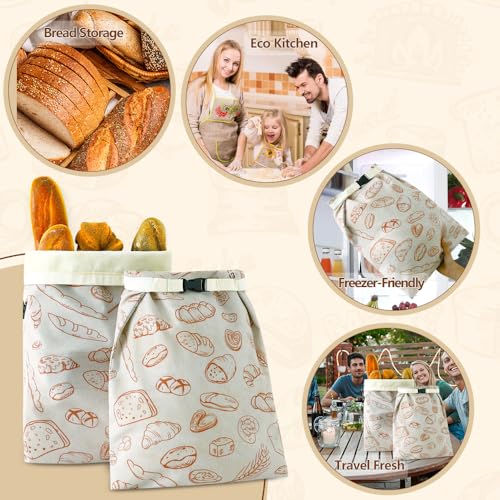 Beeswax Bread Bags for Homemade bread (Apricot & Apricot)
