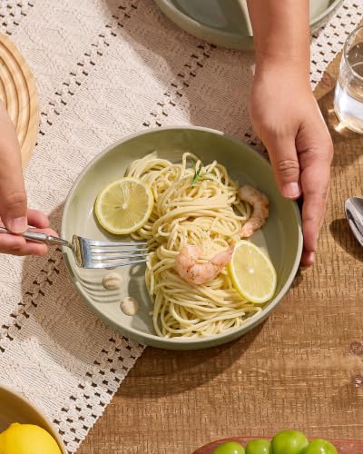 Milkyway 33 oz Pasta Bowls Set of 6 (Light Cream Green / Set of 6)