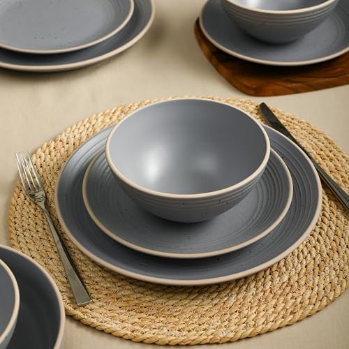 Lauren Modern Stoneware 32 (32-Piece Service for 8 / Light Gray)