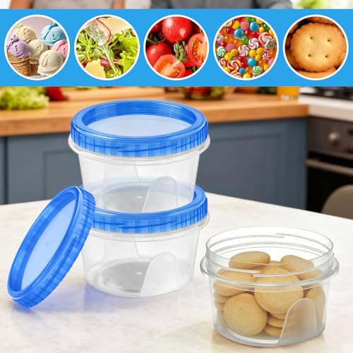 6 Pack Freezer Containers with Screw On Lids (12oz-6pack)