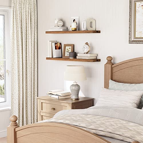 Floating Shelves for Wall (Rustic Brown / 39.4 Inches)