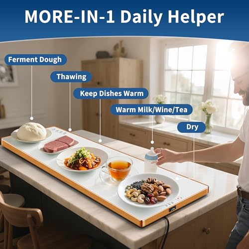 Warming Trays for Buffets Party (White / 47"L x 12"W)