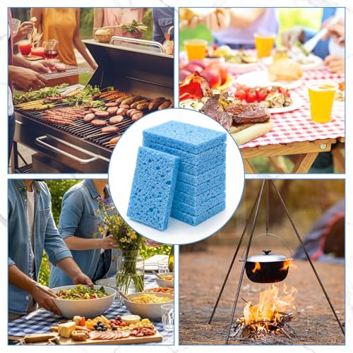 48 Pcs Sponges Bulk Sponges Kitchen Compressed Sponge (Blue)