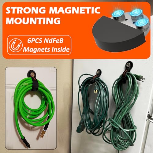 Strong Magnetic Hooks with Storage Straps (1.7in Magnet-Strape 4PCS)