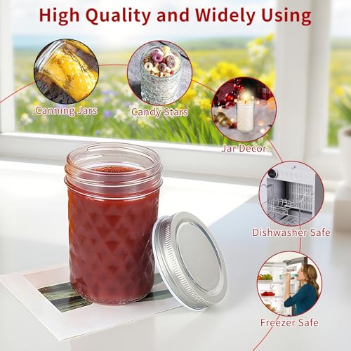 22oz 650ml Glass Mason Jars 6 Pack (22oz)
