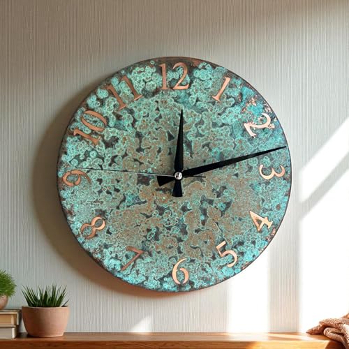 Handmade Pure Copper Wall Clock for Home Decoration (Numbers of Patina / 11)