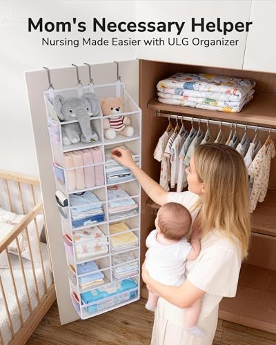 Over the Door Organizer (Beige / 1 Pack-Extra Large 6 Tier)