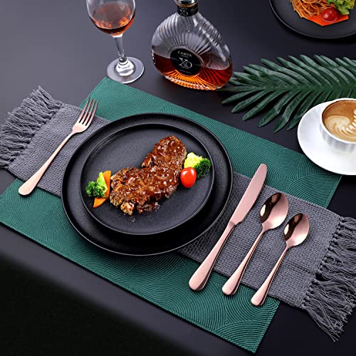 Copper Rose Gold Silverware Set (Rose Gold | 24pcs)