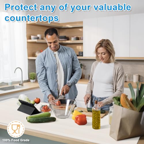 Silicone Mats for Kitchen Counter 47"x23.6"x0.08” (Translucent / 47"L x 23.6"W)