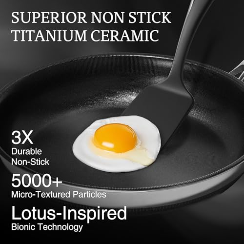 Non Stick Frying Pans without Lid (Black / 8-Inch)