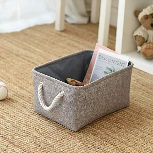 Storage Bins Basket (Grey / Medium -13.8Lx9.8Wx6.7H)