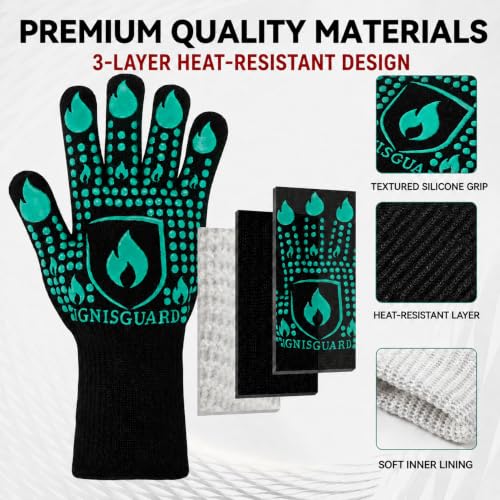 BBQ & Grill Gloves (Green / Medium)