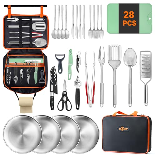 Portable Camping Cooking Utensils Set 28PCS (28pcs)