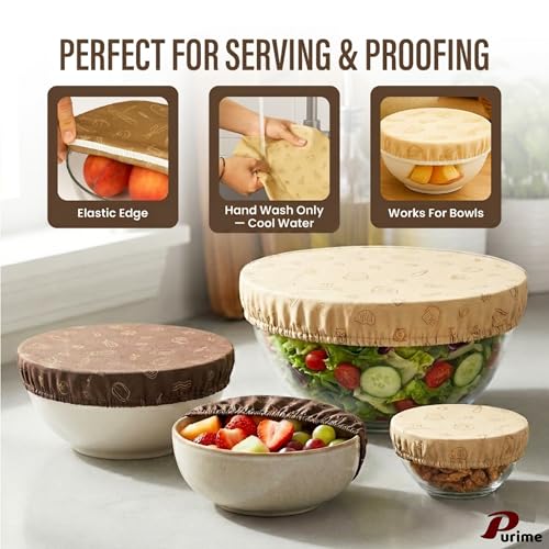 Beeswax Bowl Covers Set of 5