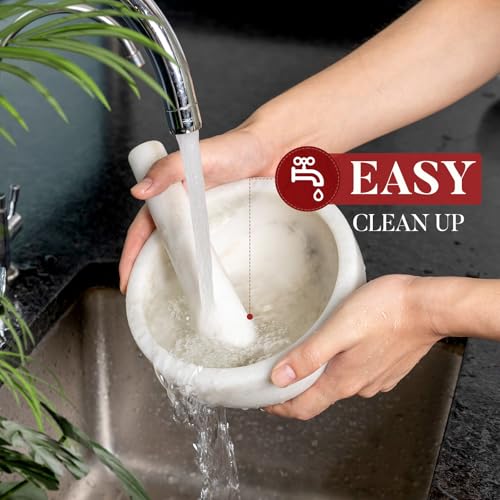 Marble Mortar and Pestle Set