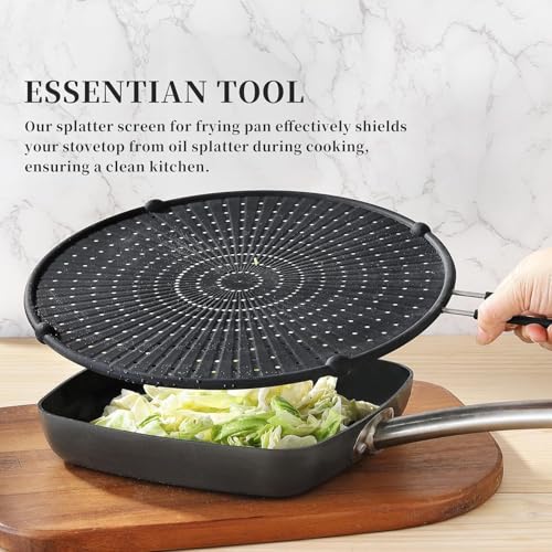 Silicone Splatter Screen for Frying Pan (3 black)
