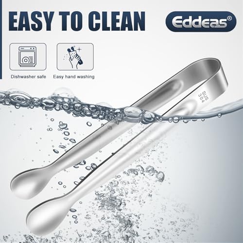12 PCS Mini Serving Tongs (6 inch / Silver 6Pcs)