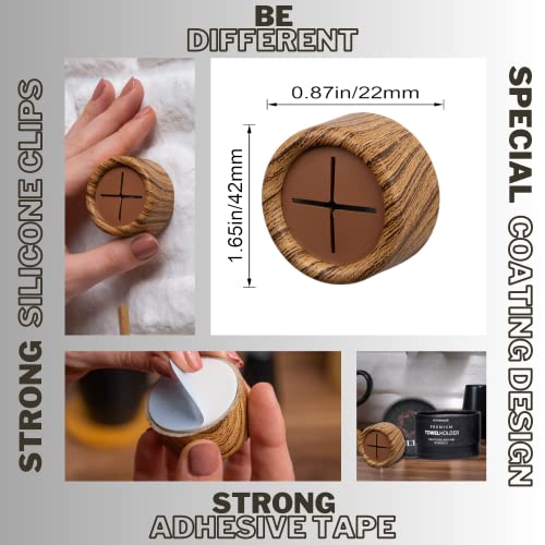Towel Hooks Dish (8 Pack / Pine Brown)