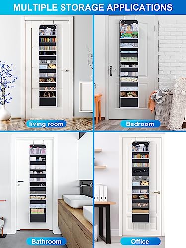 Over the Door Organizer Storage (Black / 1 pack)