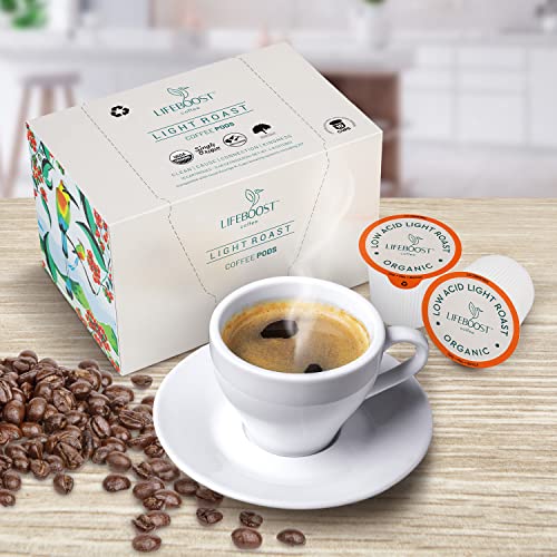 Light Roast Organic Low Acid Coffee K Cups (10 Count (Pack of 1))