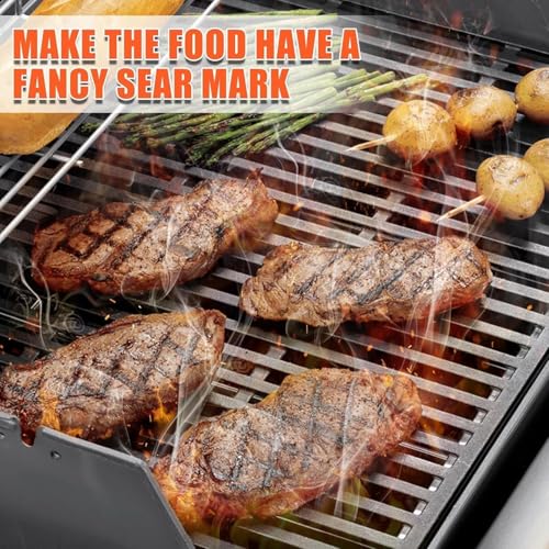 18.7 Inch Cast Iron Grill Grates for Weber Genesis II 400 Series (18.75" Weber Genesis II 400)