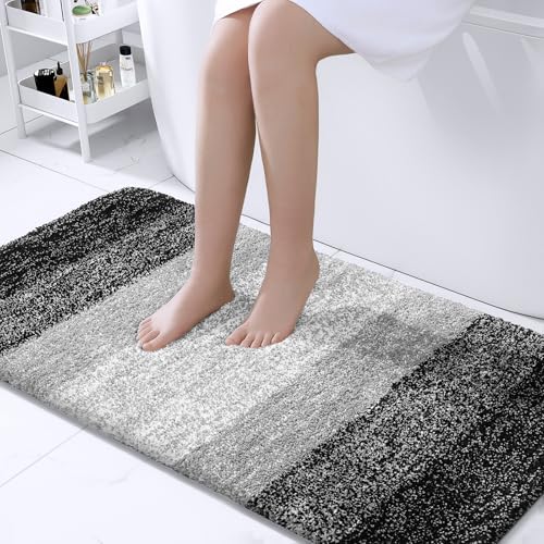 Bathroom Runner Rug 44x24 (44" X 24" / Black)