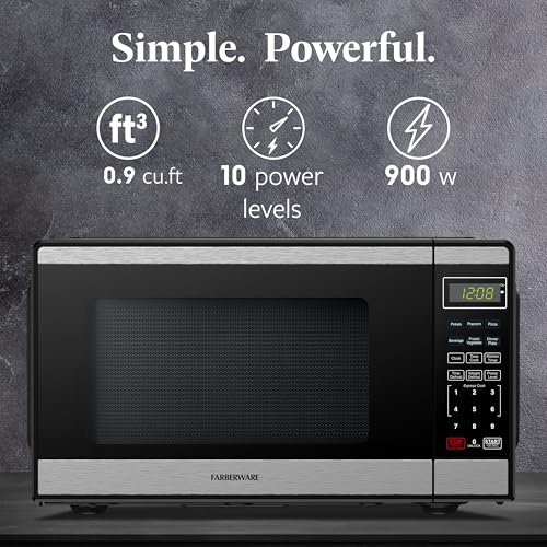 0.9 Cu. Ft Countertop Microwave Oven (0.9 Cu. Ft / Stainless Steel)