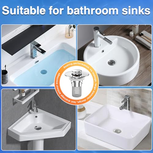 Sink Stopper Hair Catcher (2,upgrade Silver)