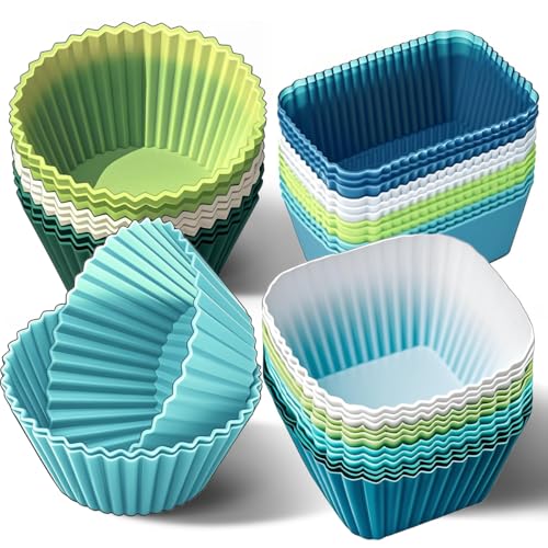 Silicone Cupcake Liners (Soft Colors of 36 Pack)