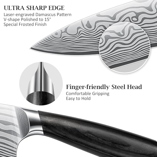 16 Piece Knife Set with Block (16 Pieces Knife Set)