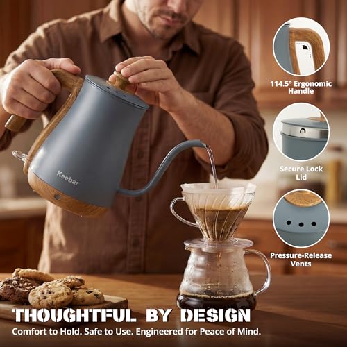 Gooseneck Electric Kettle (Blue Gray / 0.8 Quarts)