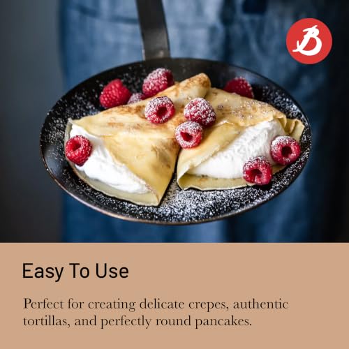 Blue Carbon Steel Crepe & Tortilla Pan (8'')