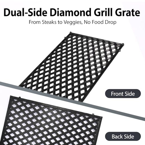 17.5" Dual Sided Diamond Sear Grill Grates for Weber Spirit 300 (10" x 1" x 1")